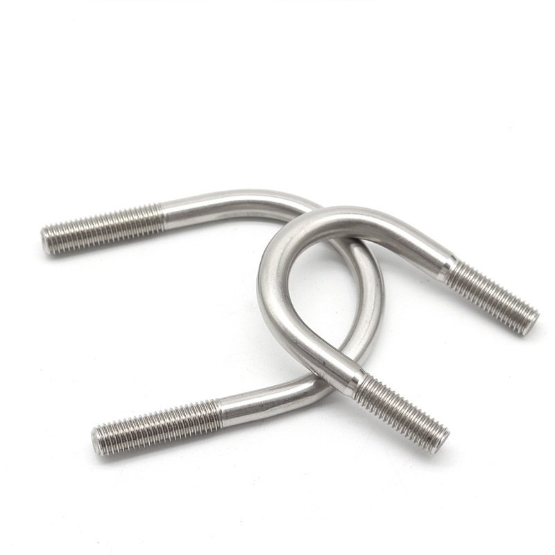 Double U Bolt M10 M12 M16 Stainless Steel U-Shaped Bolt For sales nut custom bolts