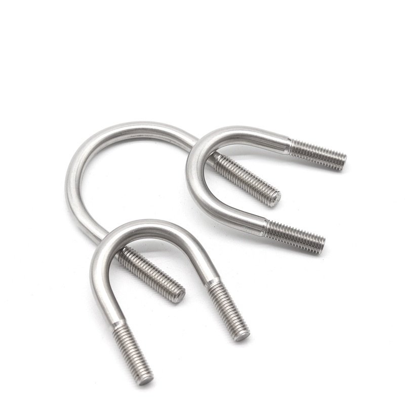 Double U Bolt M10 M12 M16 Stainless Steel U-Shaped Bolt For sales nut custom bolts
