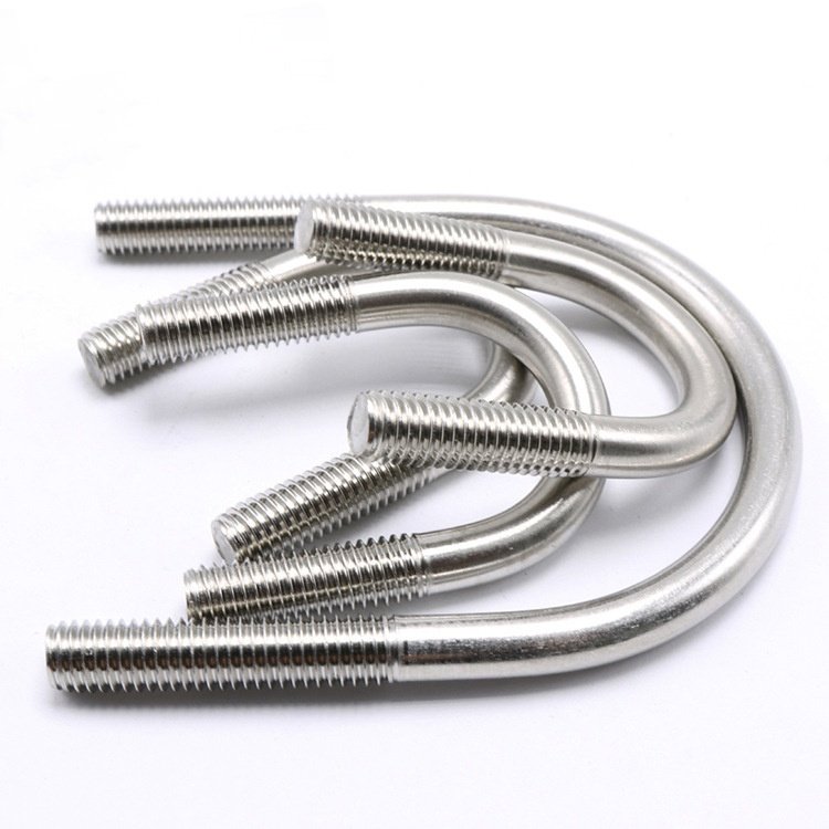 Double U Bolt M10 M12 M16 Stainless Steel U-Shaped Bolt For sales nut custom bolts