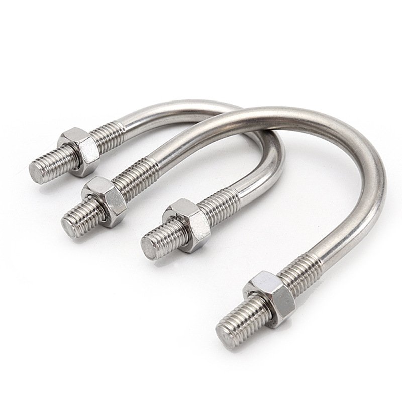 Double U Bolt M10 M12 M16 Stainless Steel U-Shaped Bolt For sales nut custom bolts