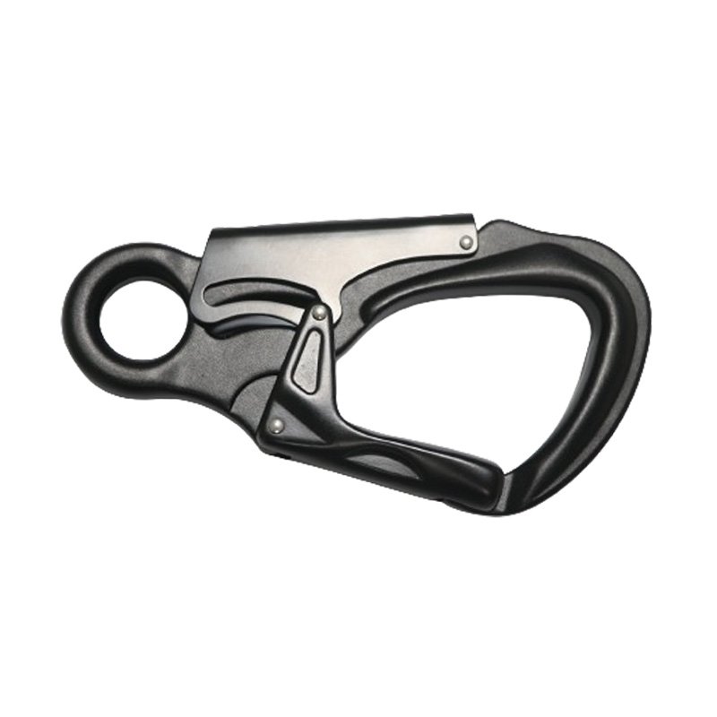 Suitable size Customized Safety Aluminum Clip for Fall Protection Electrician work 30kN double action locking system Snap Hook
