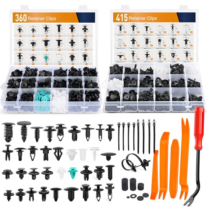 New Set 775Pcs Car Push Retainer Clips&Auto Fasteners Assortment Car Plastic Clips Rivet Bumper Kit Body Clips
