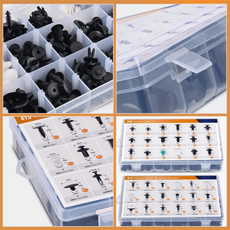 New Set 775Pcs Car Push Retainer Clips&Auto Fasteners Assortment Car Plastic Clips Rivet Bumper Kit Body Clips