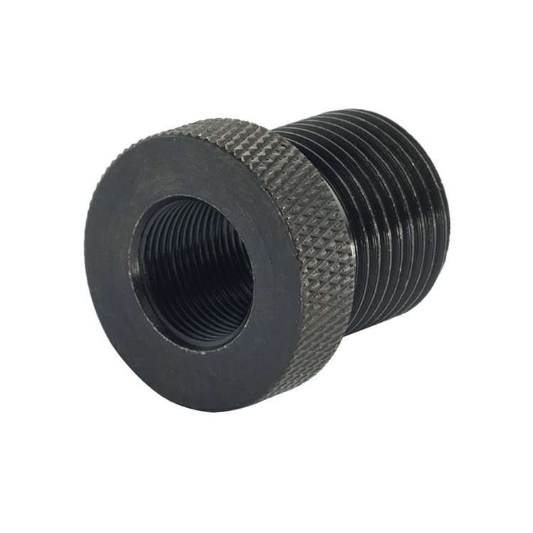 CNC Machining Aluminum Fuel Hose Fittings Fuel Line Quick Connector 1/2-28 Female to 3/4NPT Male Knurl Nuts Oil Filter Adapter