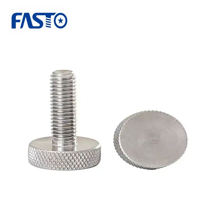 High Quality DIN 653 Flat head Knurled Thumb Screws Fasteners Factory Direct