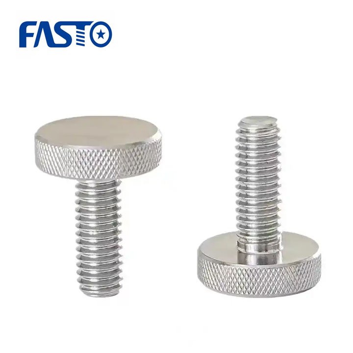 High Quality DIN 653 Flat head Knurled Thumb Screws Fasteners Factory Direct