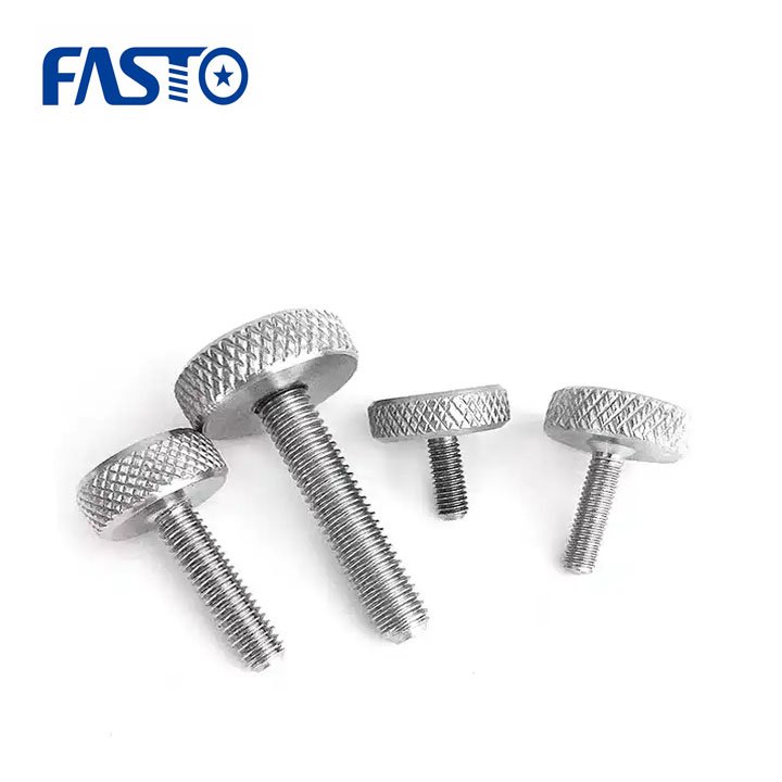 High Quality DIN 653 Flat head Knurled Thumb Screws Fasteners Factory Direct