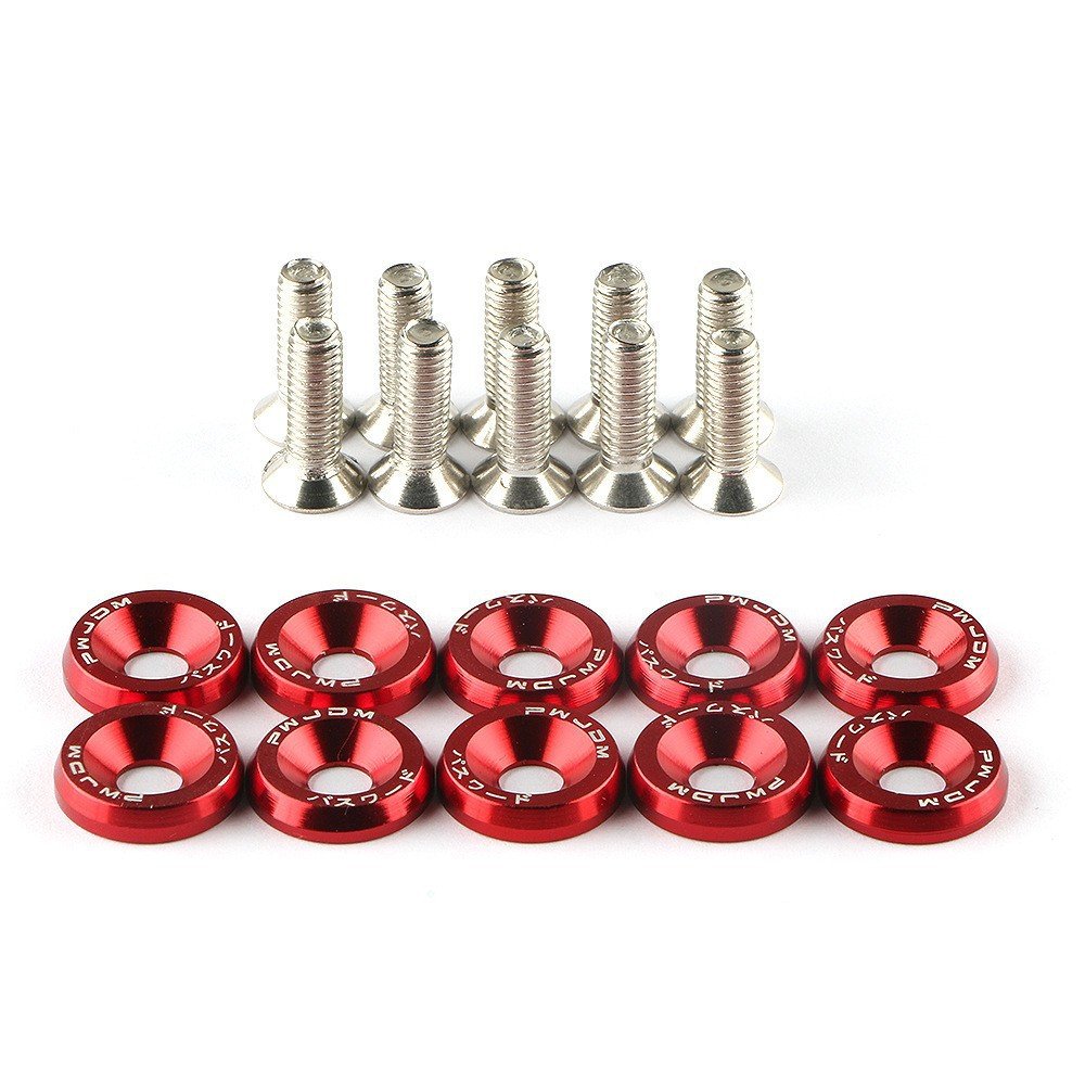 Flat Washers Anodized Different Color Washer M6 Aluminum Custom Aluminum Use on Modifying Car Anodize,black Turning
