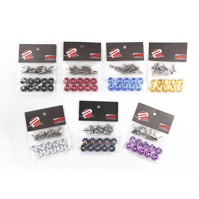 Flat Washers Anodized Different Color Washer M6 Aluminum Custom Aluminum Use on Modifying Car Anodize,black Turning