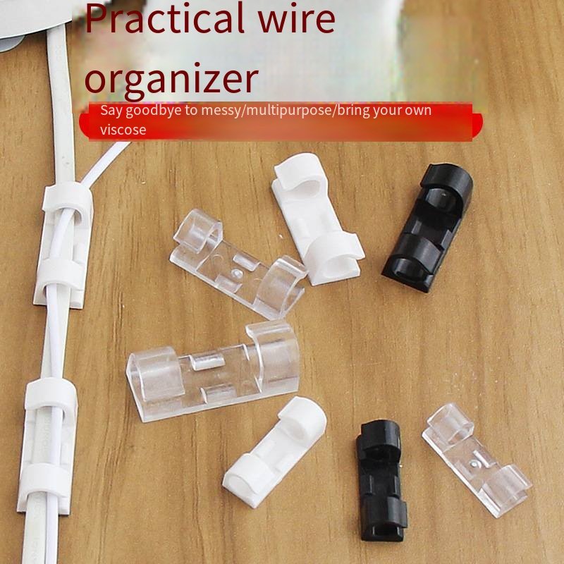 Auto Self-adhesive Wire Organizer Car Fixed Clip Cable Sub Network Cable Organizer Data Cable Fixing Clip