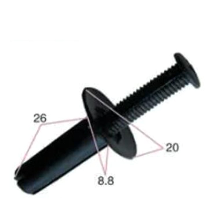Factory Supply Black Long Screw Clips Black Panel Clips Automotive Plastic Clips Rivets Universal in the Car