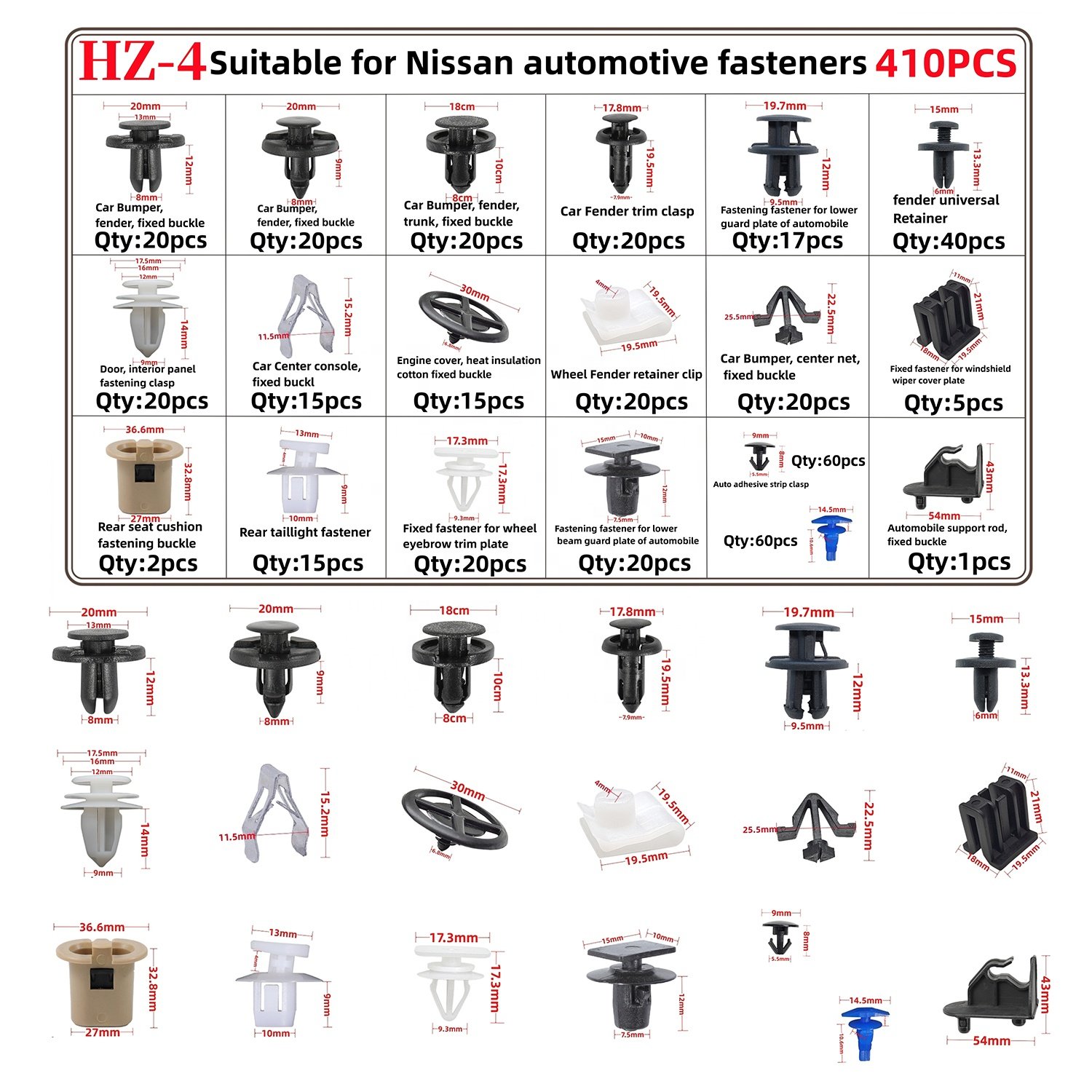 Car window sliding glass locking hooks clips car glass bracket fixing clips for Nissan