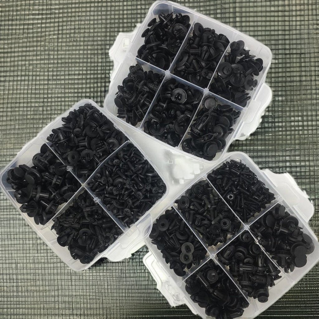 620 Pcs Boxed Plastic Clip Three-Layer Buckle 16 Types for Car Bumper & Door Panel Clips
