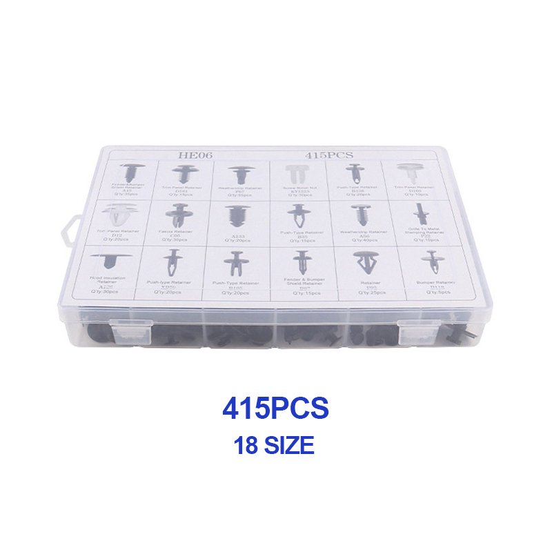 415 PCS Universal Car Clip Plastic Car Fasteners Bumper Clip Door Panel Clip for GM Ford Toyota Honda