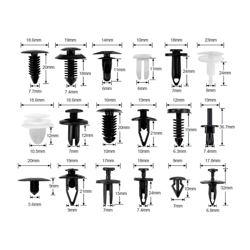 415 PCS Universal Car Clip Plastic Car Fasteners Bumper Clip Door Panel Clip for GM Ford Toyota Honda