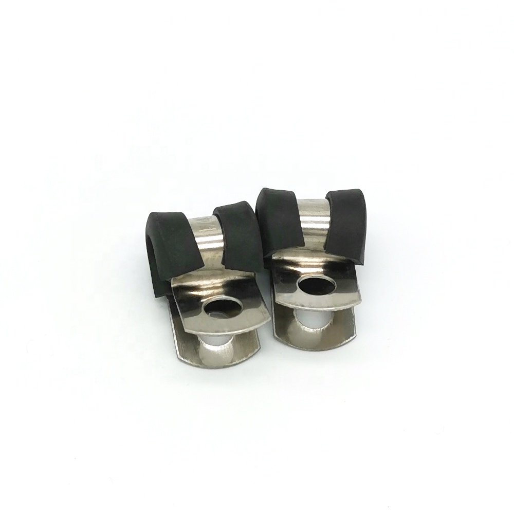 Factory-Sourced Stainless Steel PVC Pipe Cushion Clamps R Type Cable Clips Zinc-Finished Hose Clamp