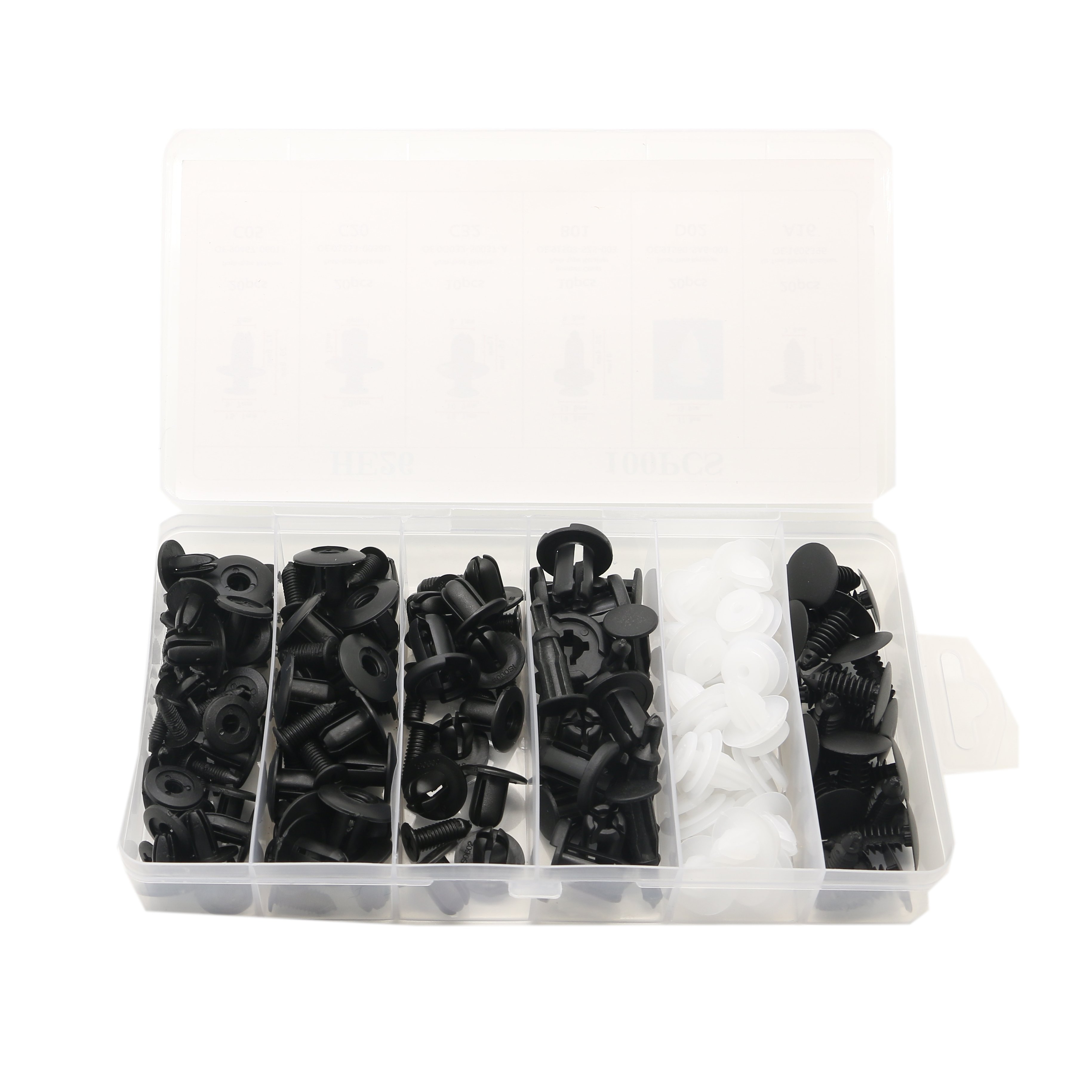 100PCS Auto car buckle box 100PCS combination set bumper buckle