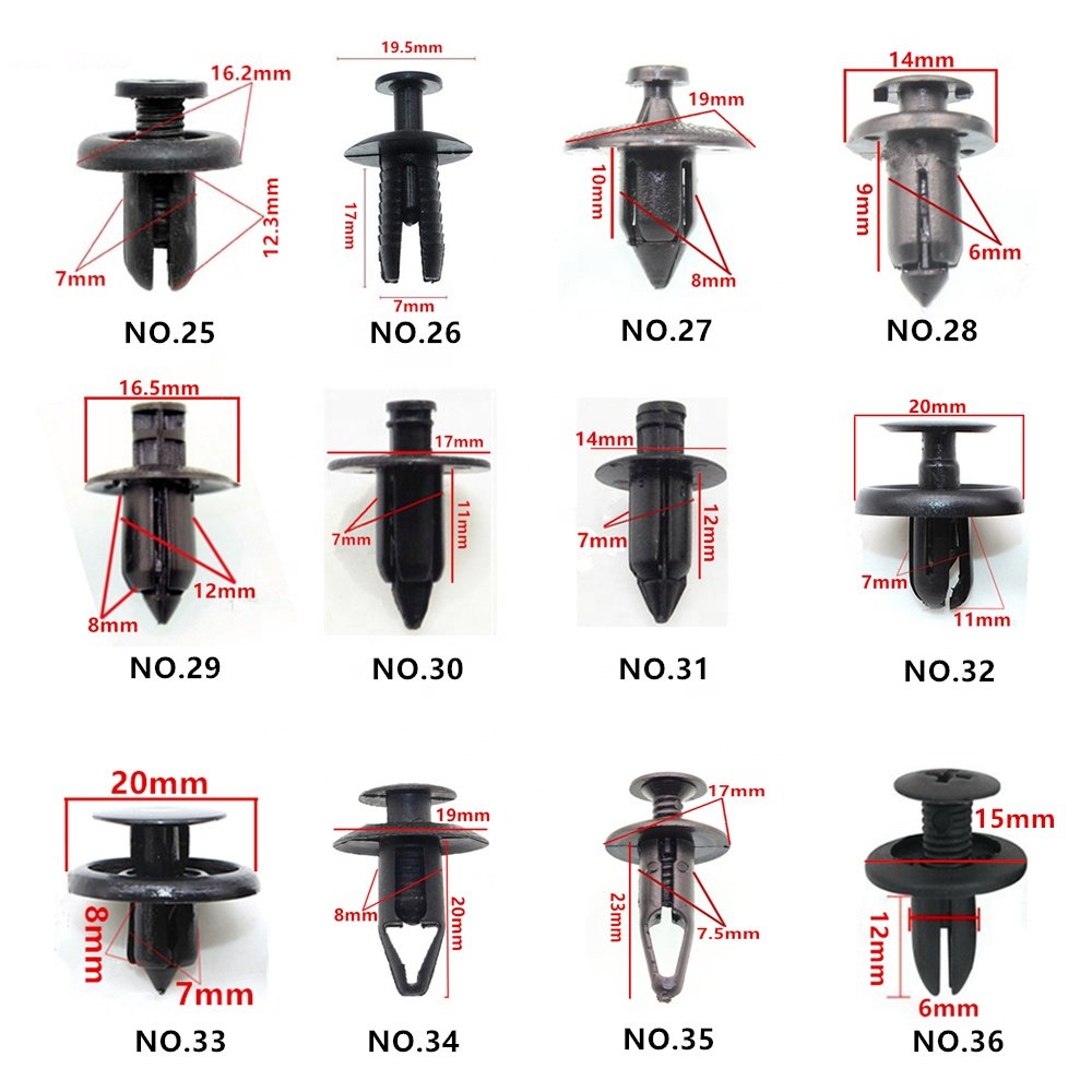 High Quality 60 Kinds Car Trim Clips Small Plastic Auto Fasteners Clip for Car Bumper/Door Panel