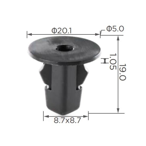 0CB009 SCREW GROMMET & NUT Auto Plastic Fastener Clip for Front Bumper, Splash Guard,vrocker Panel