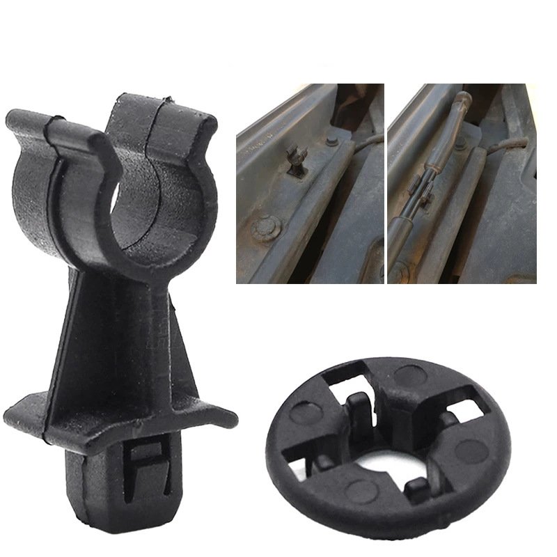 Black Retainer Prod Rod Clamp Hood Bonnet Support Clip Holder For Nissan 65722EB300 657732J00