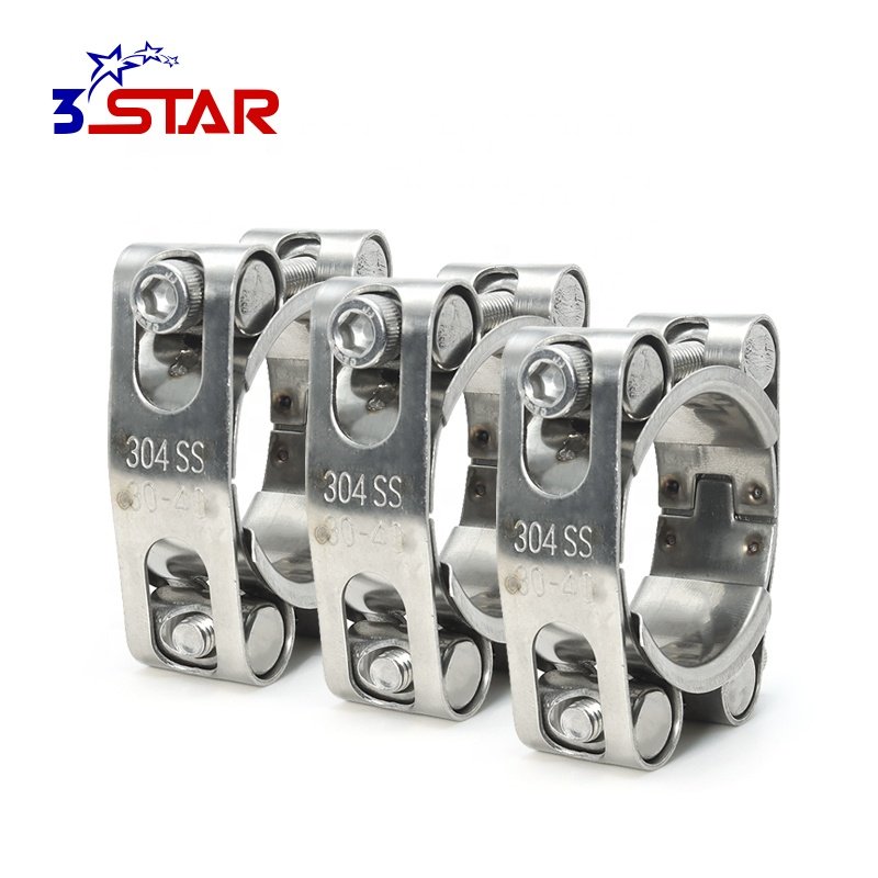 Double Bolt Heavy Duty Hose Clamps Galvanized Steel and Stainless Steel Pipe Clamp
