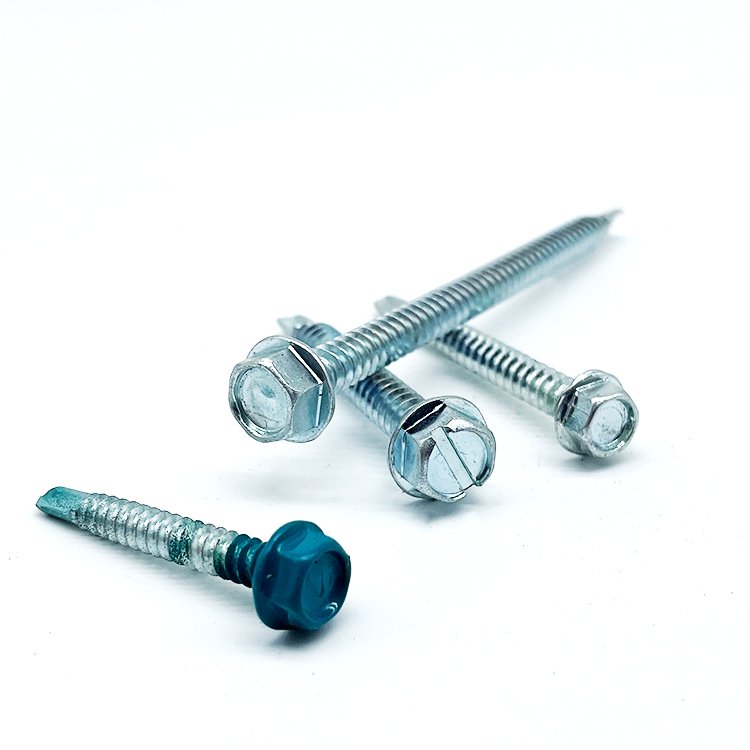 Fastener Carbon Steel Roofing Screw DIN7504K Hex Washer Head Self Drilling Screw With Washer Rubber