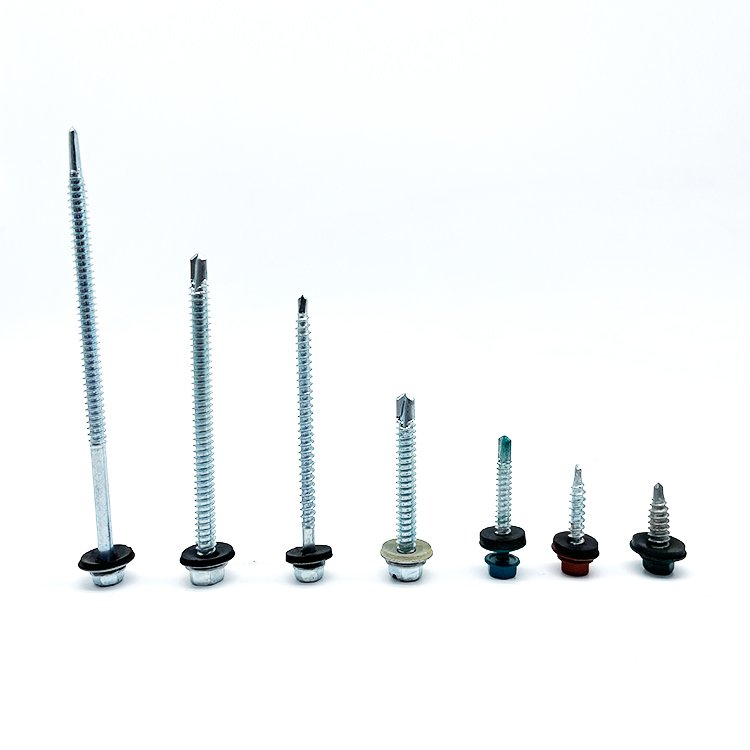 Fastener Carbon Steel Roofing Screw DIN7504K Hex Washer Head Self Drilling Screw With Washer Rubber