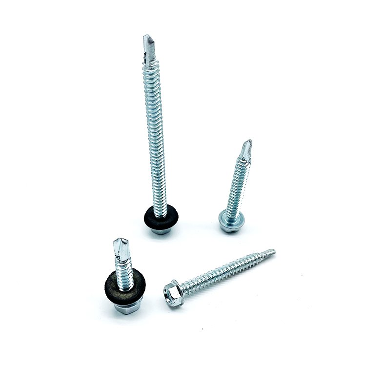 Fastener Carbon Steel Roofing Screw DIN7504K Hex Washer Head Self Drilling Screw With Washer Rubber