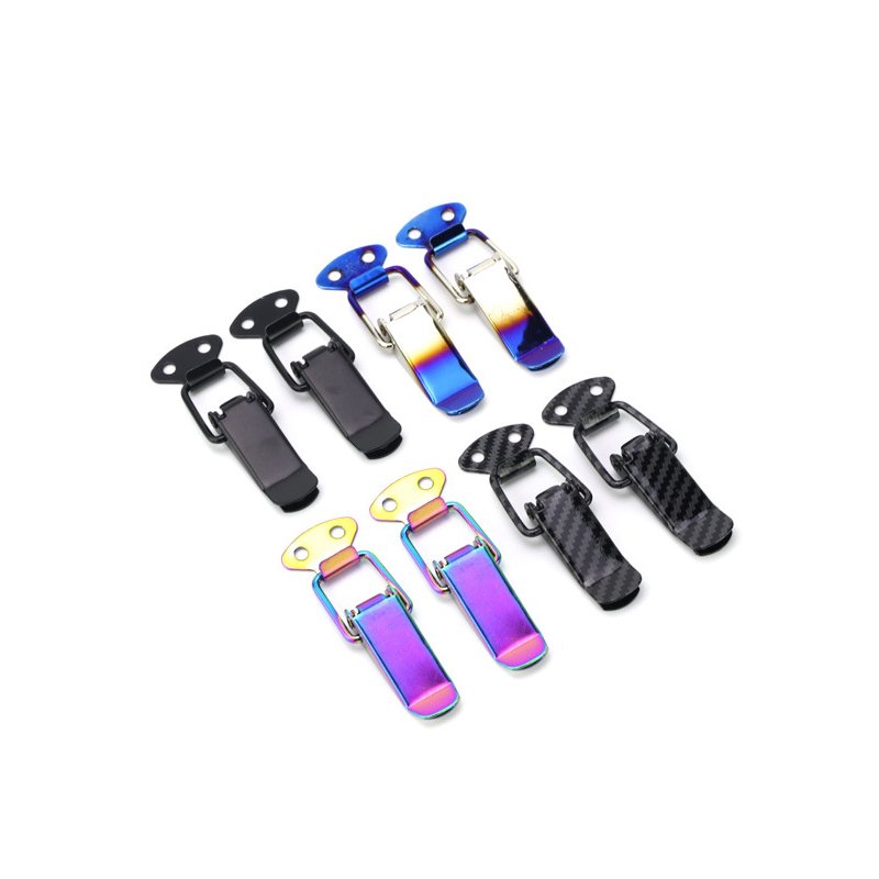 PUERXIN 2PCS JDM Universal Auto Car Bumper Clips Fastener Hook Lock Clip Kit Racing Quick Release Bumper Fasteners Clips Buckle