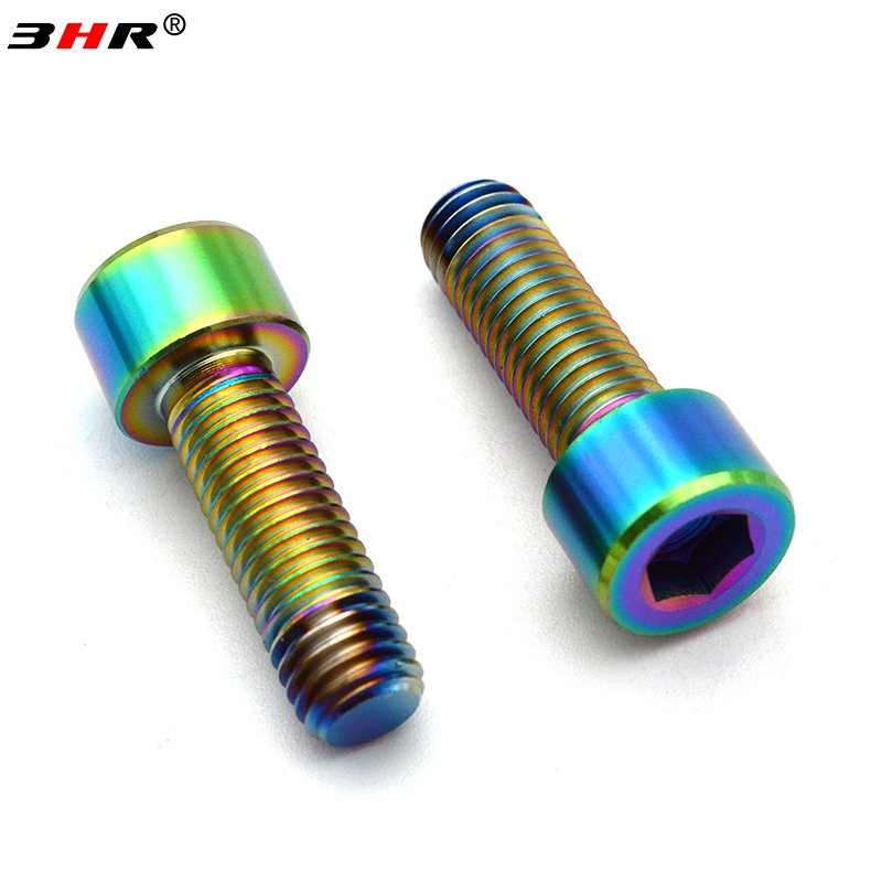 3HR Gr.5 Titanium Light and Corrosion Resistant Auto Part Wheel Titanium Bolt M10*1.5*30mm for Motorcycle Bicycle Racing Car