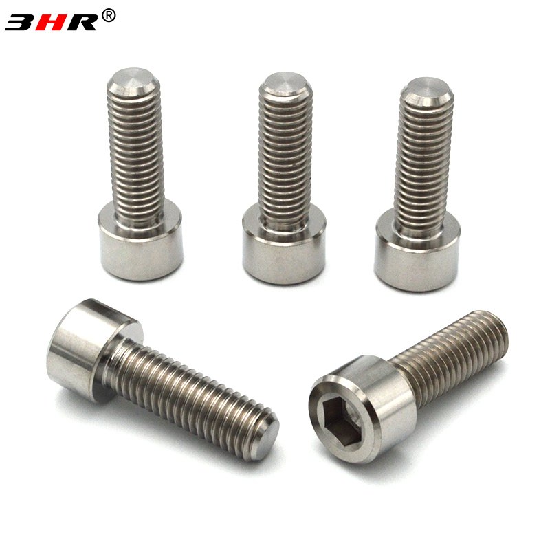 3HR Gr.5 Titanium Light and Corrosion Resistant Auto Part Wheel Titanium Bolt M10*1.5*30mm for Motorcycle Bicycle Racing Car