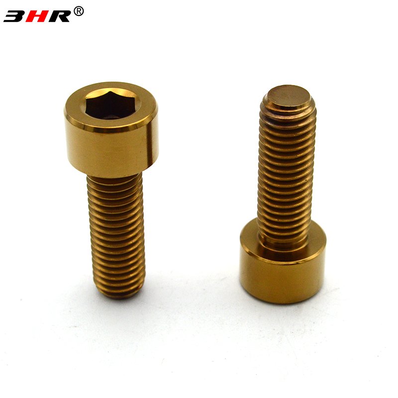 3HR Gr.5 Titanium Light and Corrosion Resistant Auto Part Wheel Titanium Bolt M10*1.5*30mm for Motorcycle Bicycle Racing Car
