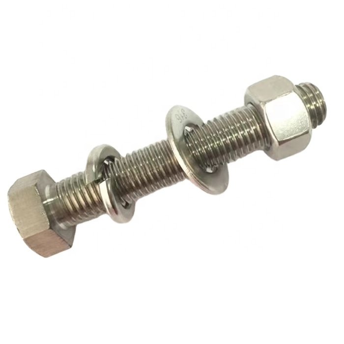 hebei factory hex bolt din933 full thread din931 half thread grade 4.8 q195 grade 8.8 35k 10b21 high tensile m20*60 carbon steel