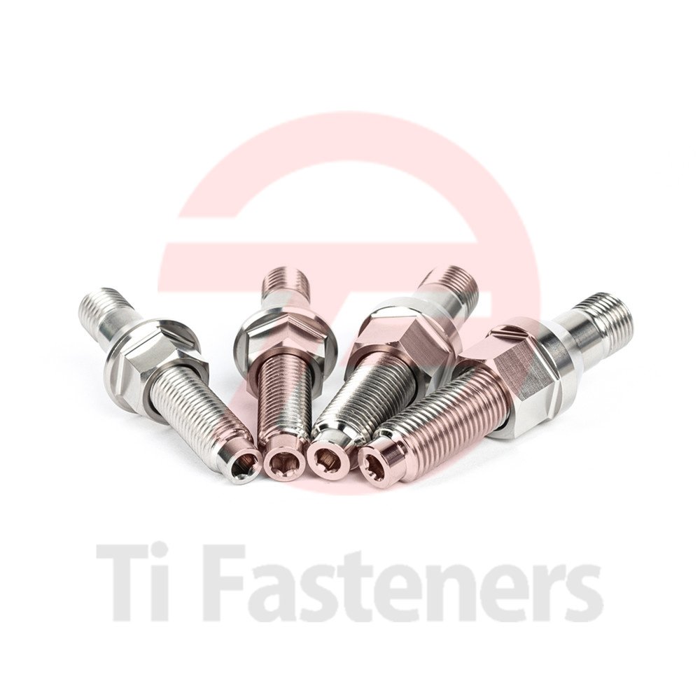 GR5 6AL4V M12/14x1.5x75mm 90mm Titanium wheel bolts studs and nuts kits