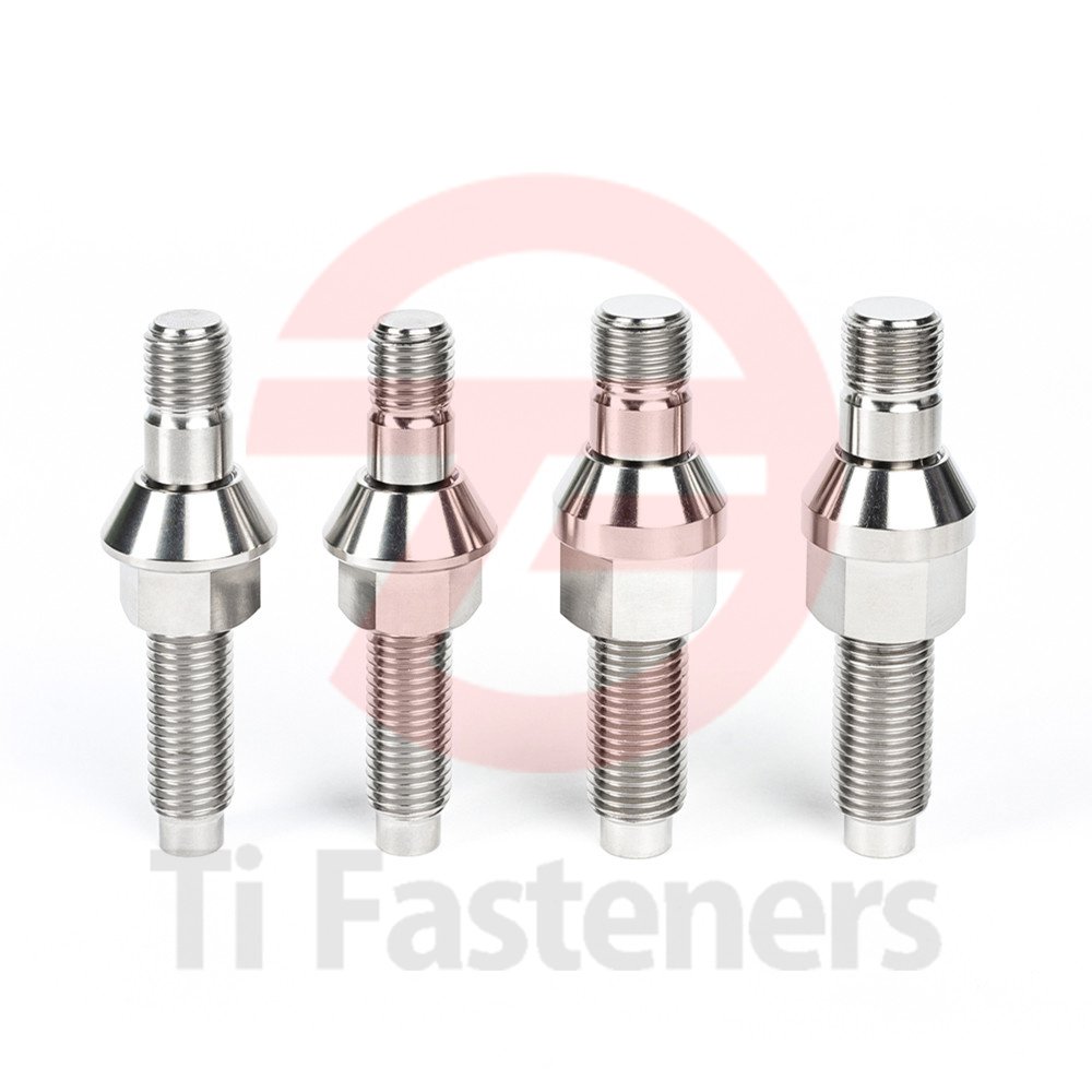GR5 6AL4V M12/14x1.5x75mm 90mm Titanium wheel bolts studs and nuts kits