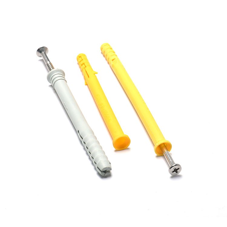 Plastic M6 M8 M10 White Black Wall Concrete Sleeve Nail Expansion Waterproof Anchor Bolt Plastic Screw Dome