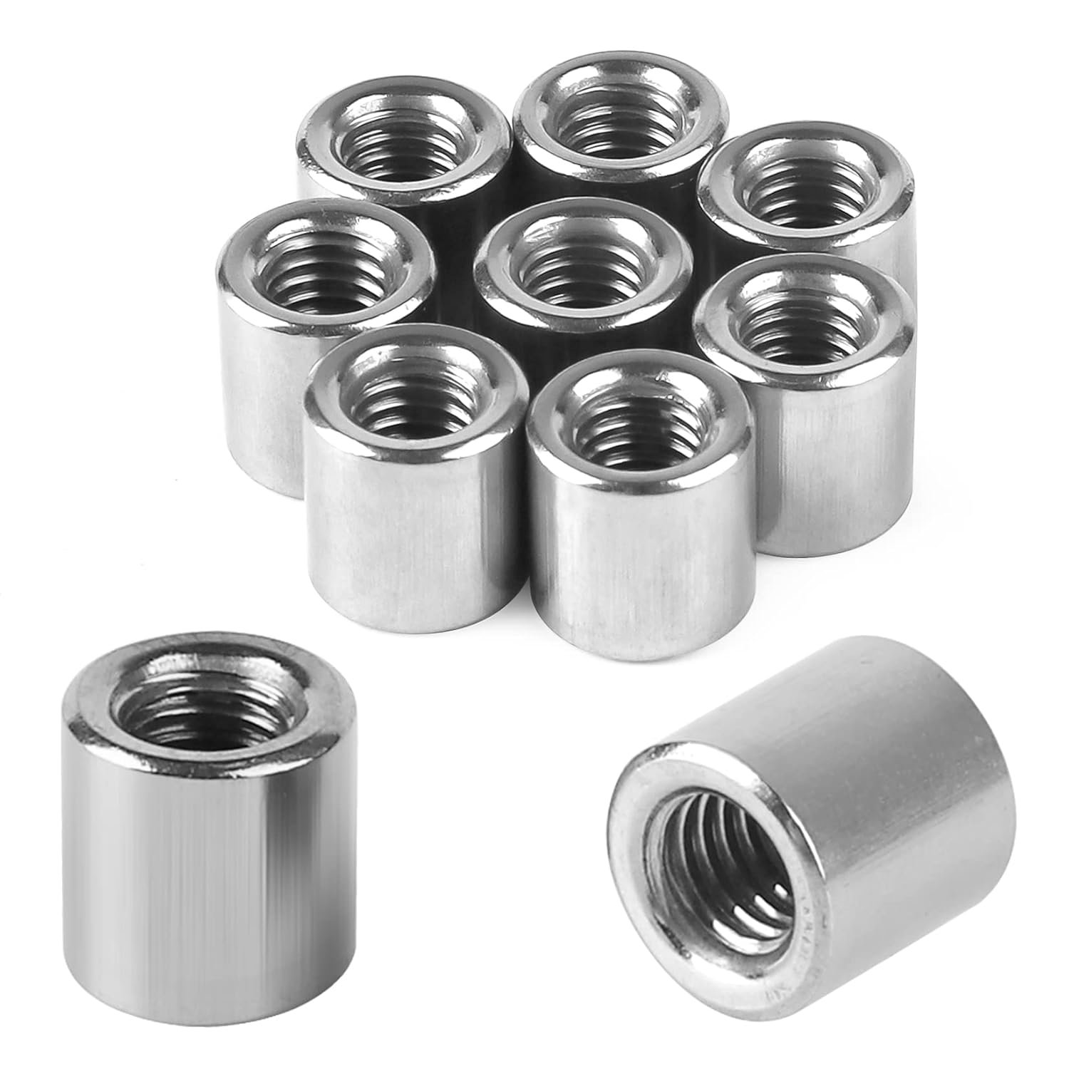 Round Rod Coupling Nuts UNC Threaded Round Connector Nuts
