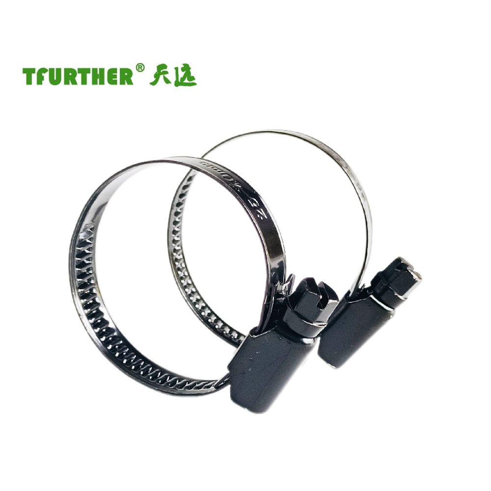 W2 German Type Worm Drive Hose Clip Fasteners 304 Stainless Steel Spring Clip Fasteners