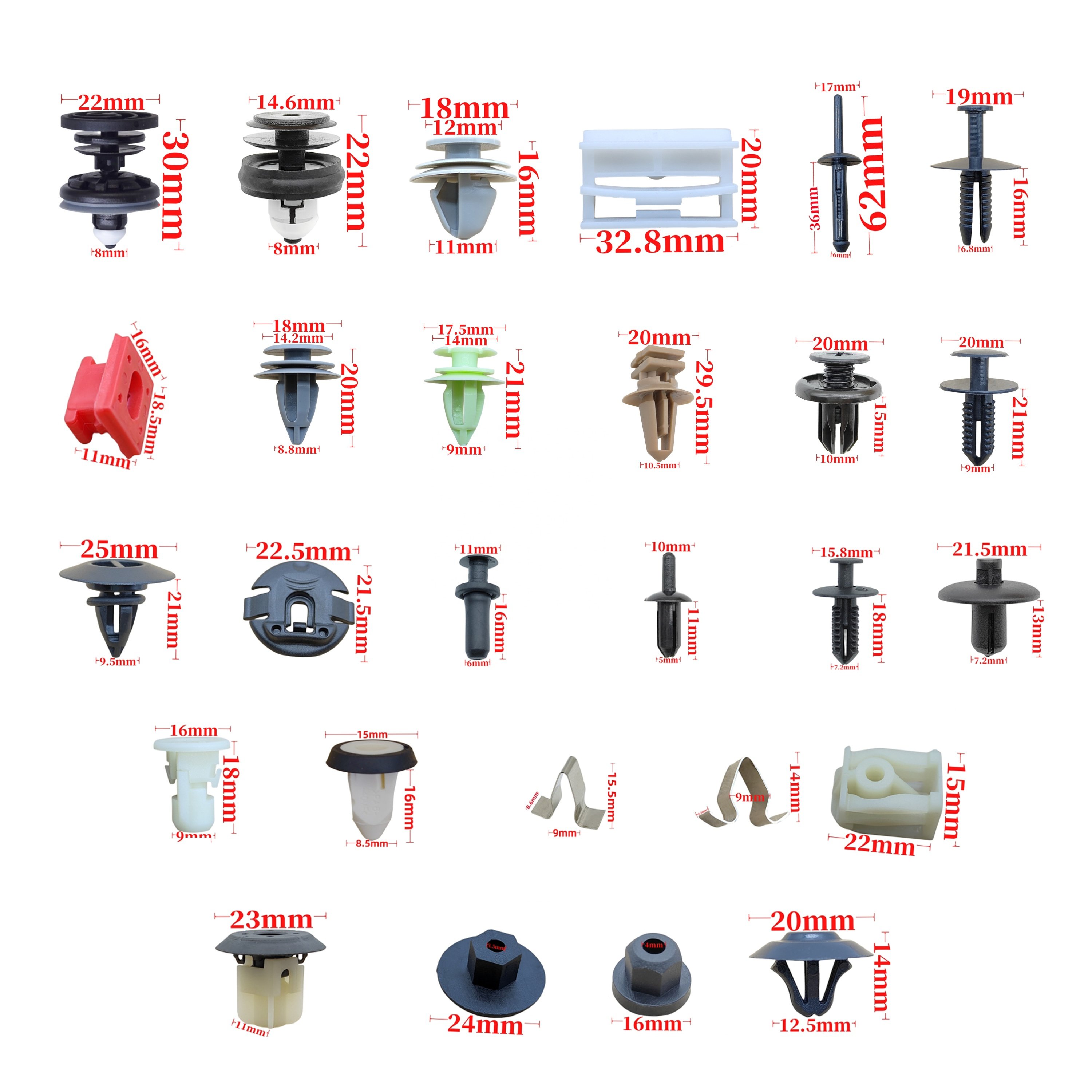 Auto Fender Liner Retainer Rivet Trim Panel Clips Pushing Expansion Buckle Plastic Nylon Clip for BMW