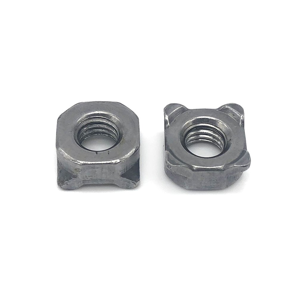 China Suppliers Custom Plated square Threaded Welding Nut Aluminum Fixing Auto Spot Weld Nuts