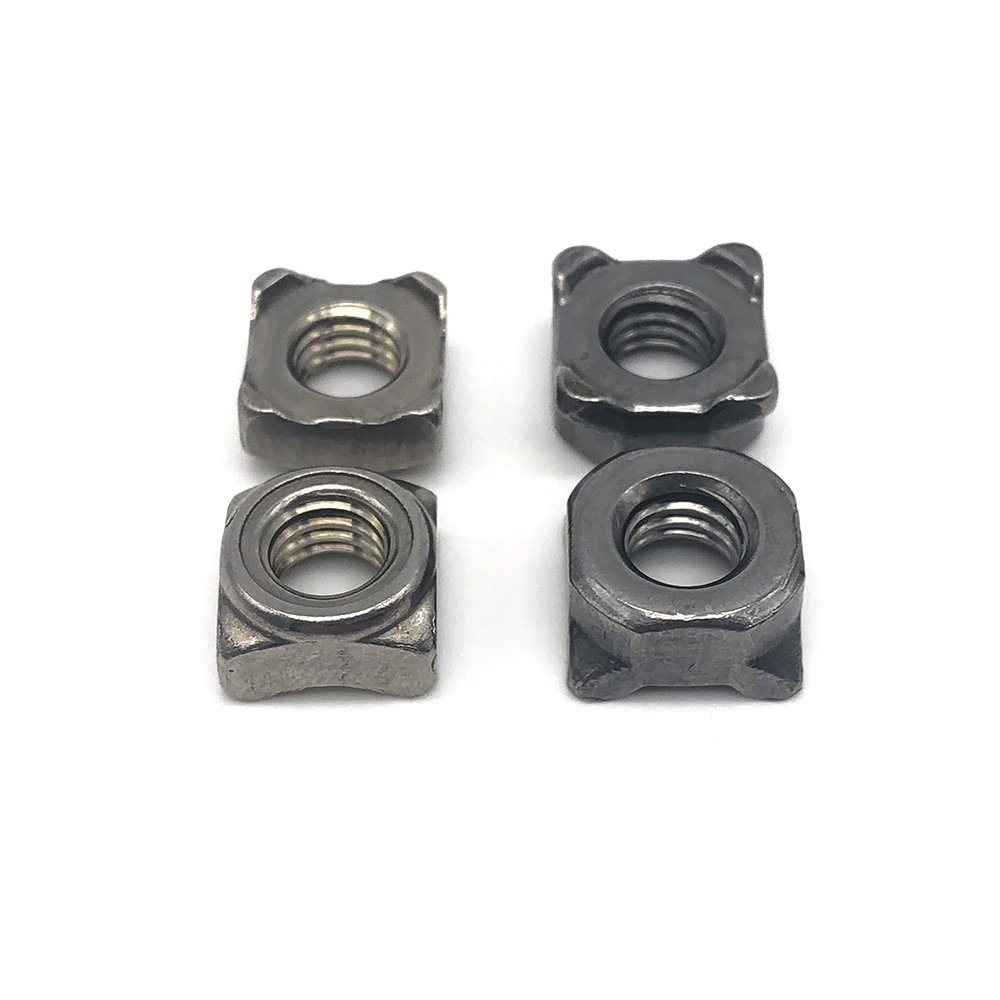 China Suppliers Custom Plated square Threaded Welding Nut Aluminum Fixing Auto Spot Weld Nuts