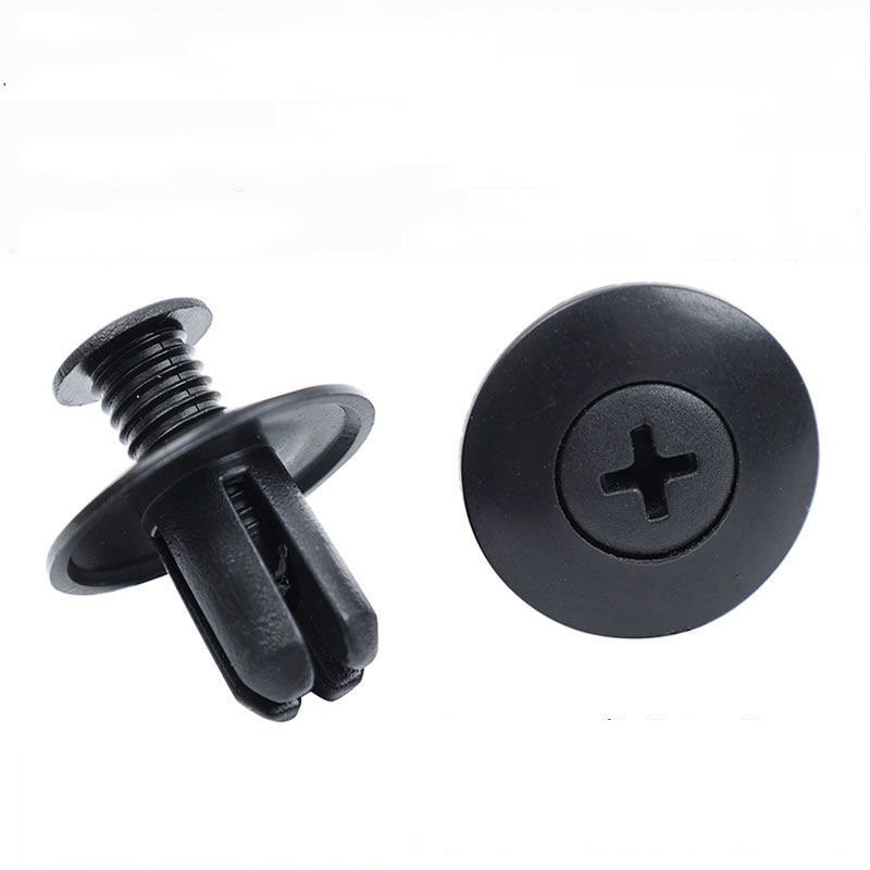 100pcs 8mm Plastic Rivets Fasteners Screw Car Bumper Fender Black Rivet Car Fastener Clips for Toyota Focus Kia Nissan Yamahaa