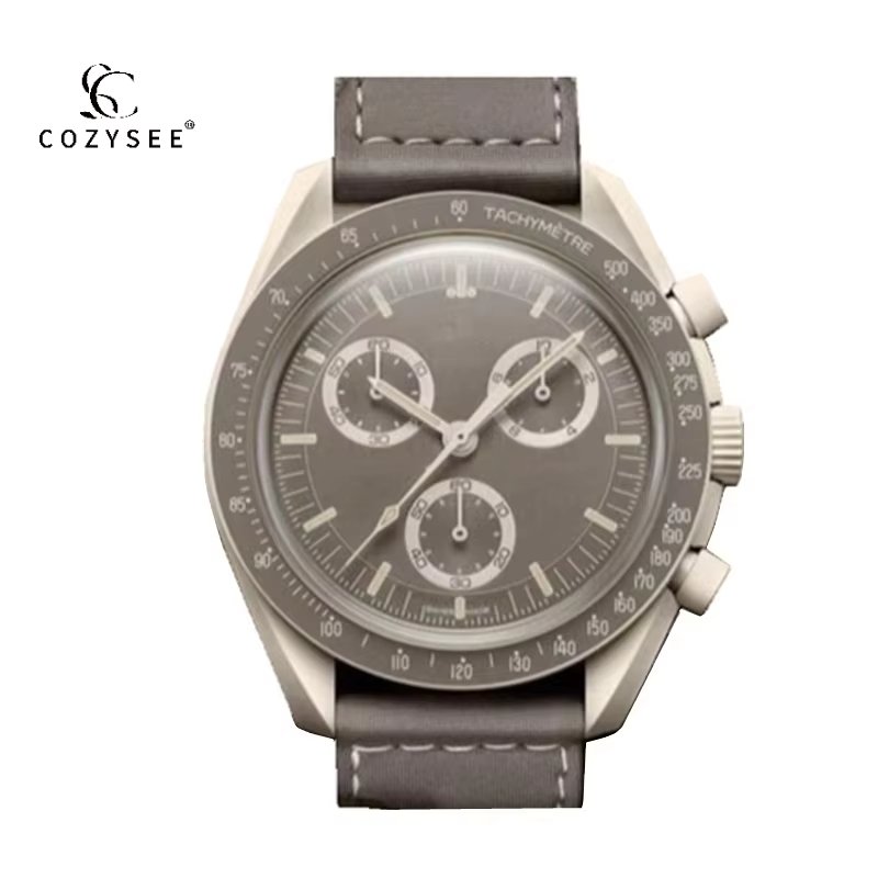2024 New blue glow-in-the dark OMG Quartz men's Watch Light luxury brand Bionic ceramic business Watch 42mm cheap gift