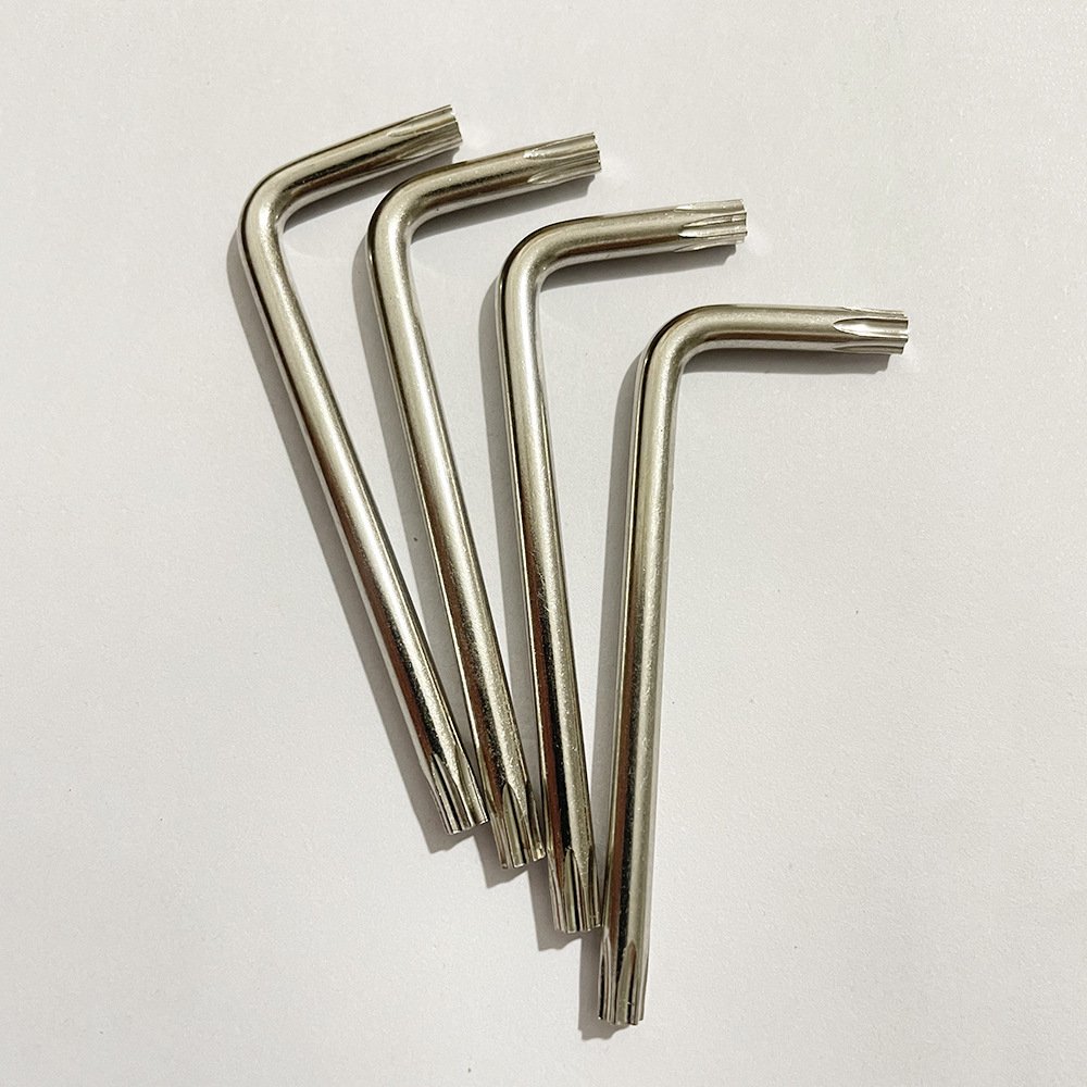 China Factory Hardware Tools T30 T40 T45 T50 Torx L Type Security Key Allen Key Wrench Spanner for Torx Hexagon Socket Screw