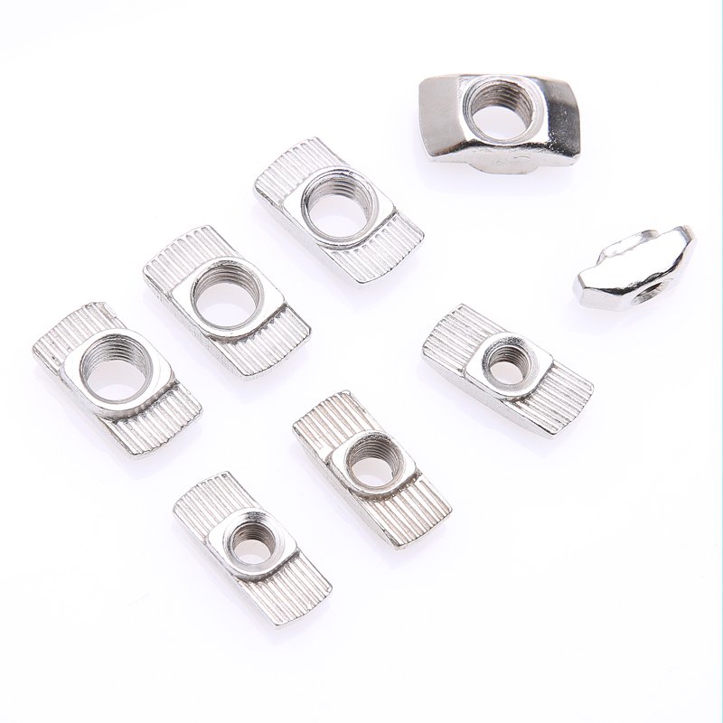 Stainless Steel 304 DIN T-Nut Aluminum Profile Rear-Mounted Sliding T Slot Nut 20/30/40/45 Type M3M4M5M6 Zinc/Nickel Plated