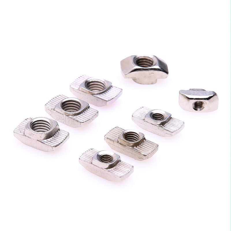 Stainless Steel 304 DIN T-Nut Aluminum Profile Rear-Mounted Sliding T Slot Nut 20/30/40/45 Type M3M4M5M6 Zinc/Nickel Plated