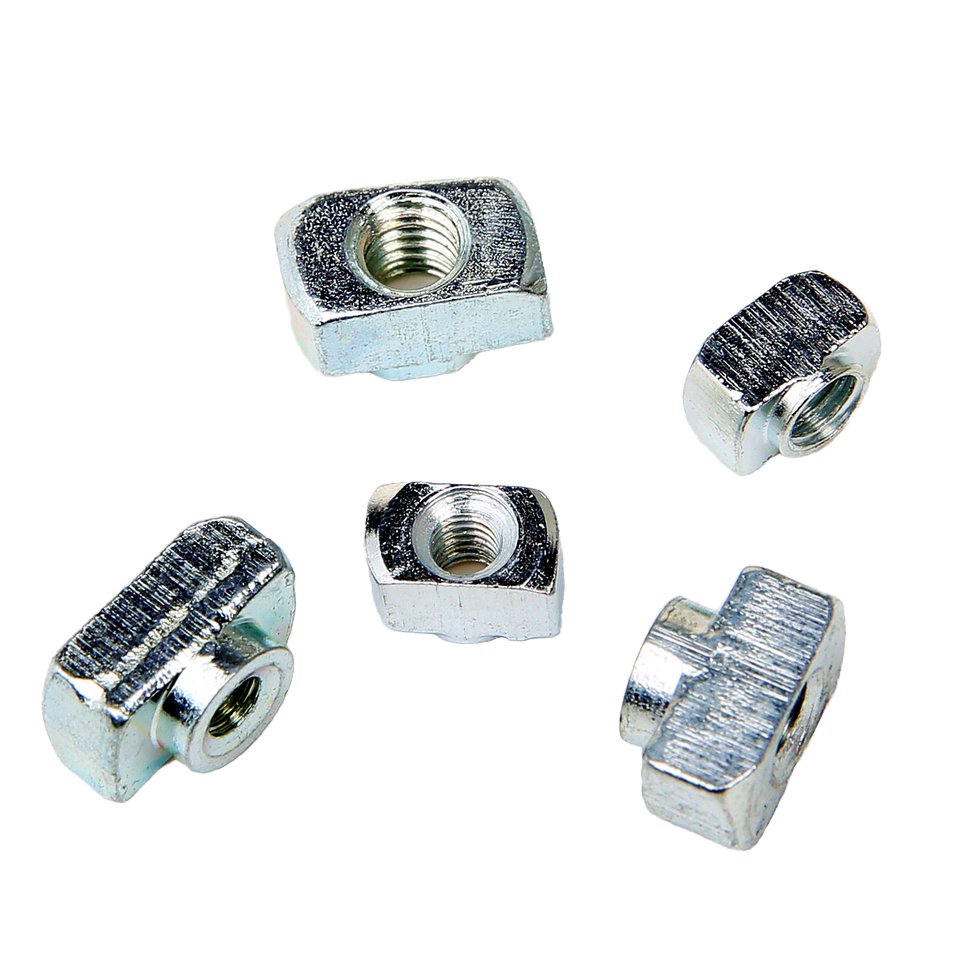 Stainless Steel 304 DIN T-Nut Aluminum Profile Rear-Mounted Sliding T Slot Nut 20/30/40/45 Type M3M4M5M6 Zinc/Nickel Plated