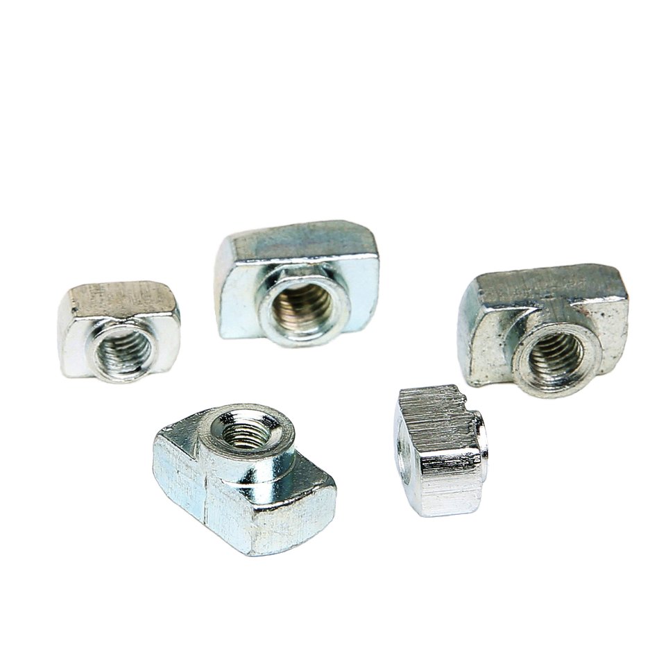 Stainless Steel 304 DIN T-Nut Aluminum Profile Rear-Mounted Sliding T Slot Nut 20/30/40/45 Type M3M4M5M6 Zinc/Nickel Plated