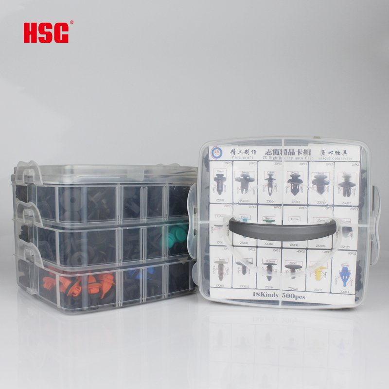 HSG 680 Pcs Universal Auto Fasteners Clips and Plastic Fasteners Car Mats Automotive Auto Plastic Body Clips Fasteners