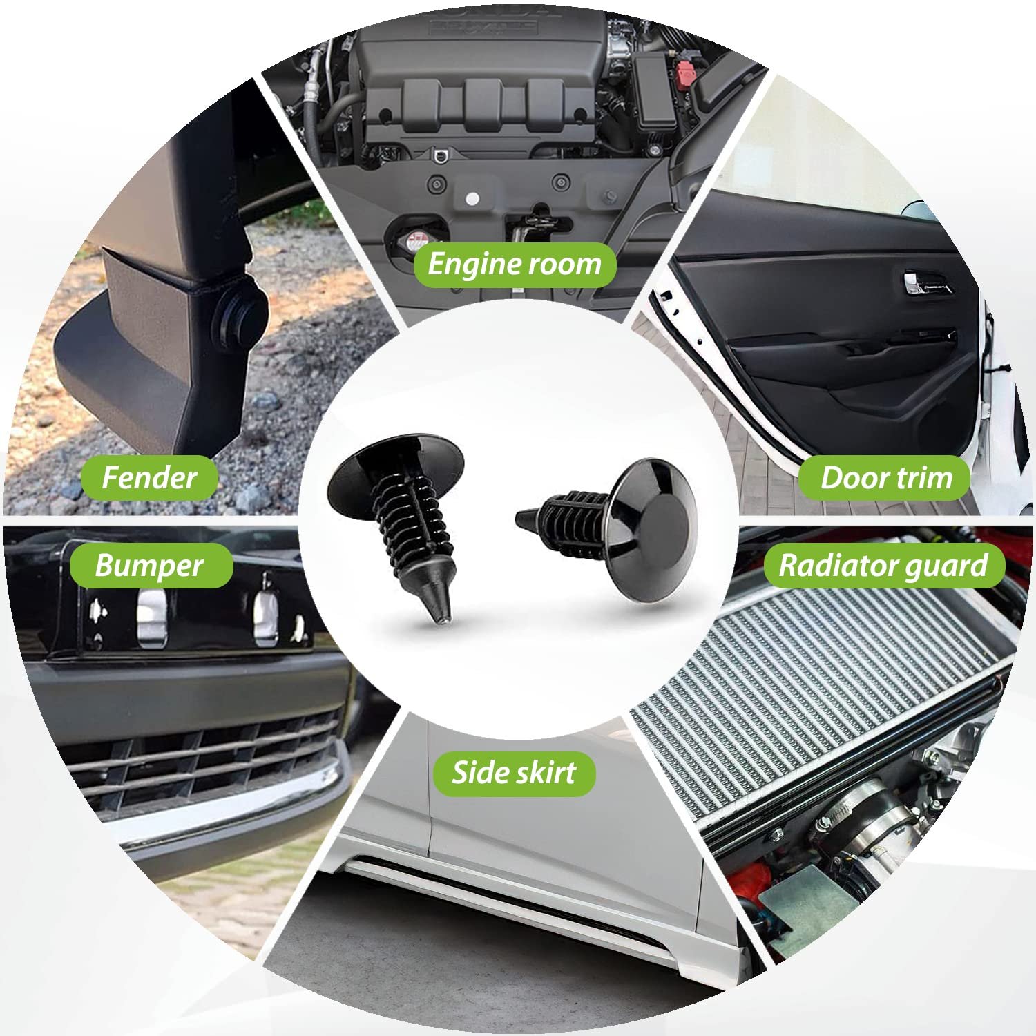 245PCS Auto Clips Car Plastic Fasteners Push Retainer Kit Most Popular Sizes for GM Ford Toyota Honda Chrysler